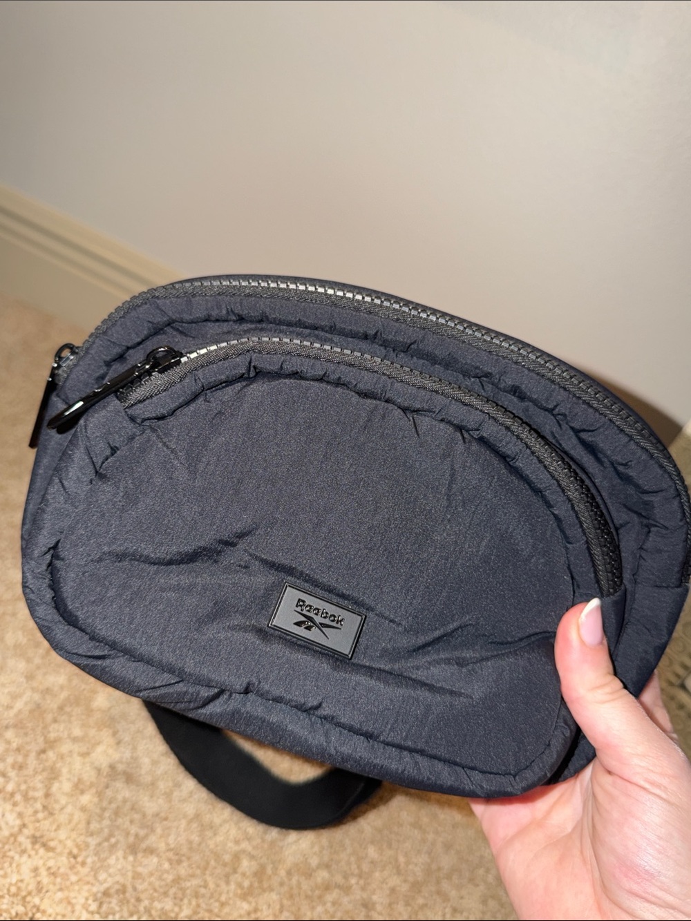 Reebok Black Padded Belt Bag